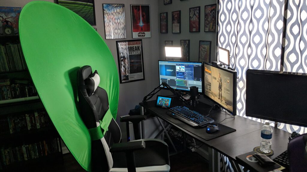 green screen gaming setup